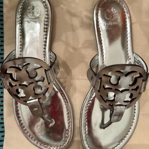 Tory Burch Miller Sandal Silver